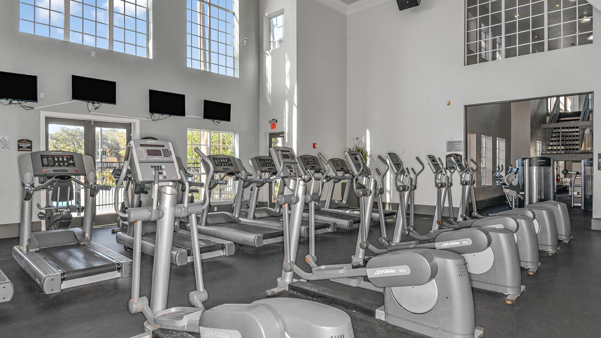 One of three available fitness centers