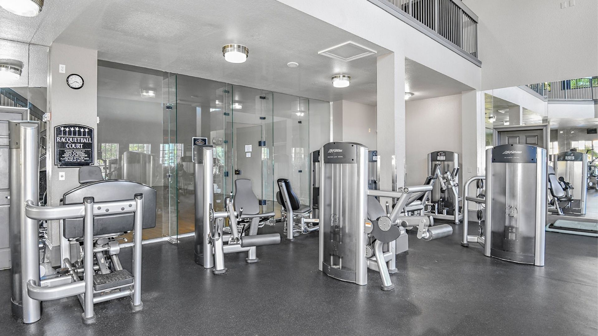 one of three available fitness centers